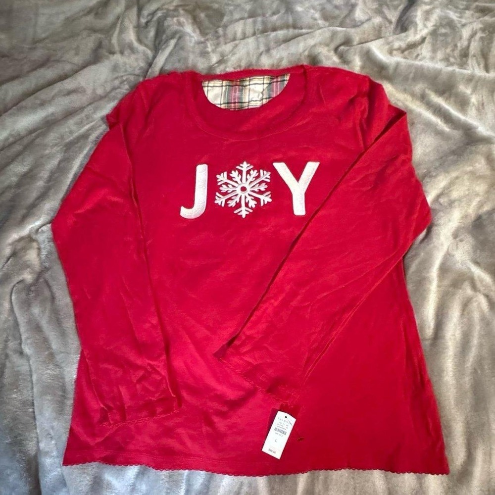 Talbots | Long Sleeve Christmas sleep shirt 'JOY'